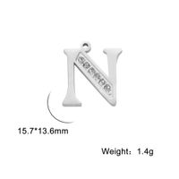 Simple Style Letter Stainless Steel Plating Inlay Zircon Charms sku image 5