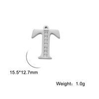Simple Style Letter Stainless Steel Plating Inlay Zircon Charms sku image 19