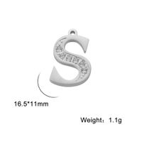 Simple Style Letter Stainless Steel Plating Inlay Zircon Charms sku image 6