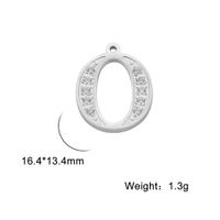 Simple Style Letter Stainless Steel Plating Inlay Zircon Charms sku image 23