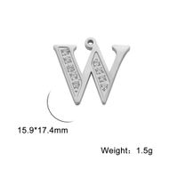 Simple Style Letter Stainless Steel Plating Inlay Zircon Charms sku image 22