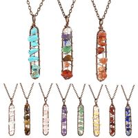 Nouveau Vintage À La Main Enroulement Coloré Cristal Gravier Améthyste Pendentif En Forme De U Collier En Gros N687 main image 6