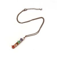 New Vintage Handmade Winding Colorful Crystal Gravel Amethyst U-shaped Pendant Necklace Wholesale N687 main image 4