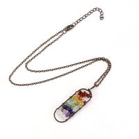 New Vintage Hand-wound Silk Colorful Crystal Gravel Amethyst Agate Arc Pendant Necklace N689 main image 3
