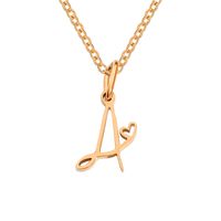 Simple Style Letter Stainless Steel Titanium Steel Plating Pendant Necklace sku image 67