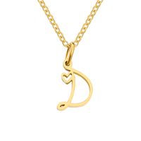 Simple Style Letter Stainless Steel Titanium Steel Plating Pendant Necklace sku image 58