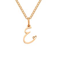Simple Style Letter Stainless Steel Titanium Steel Plating Pendant Necklace sku image 30
