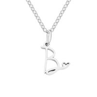 Simple Style Letter Stainless Steel Titanium Steel Plating Pendant Necklace sku image 2