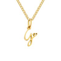 Simple Style Letter Stainless Steel Titanium Steel Plating Pendant Necklace sku image 72