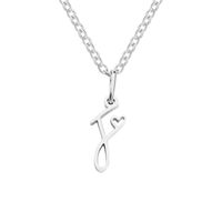 Simple Style Letter Stainless Steel Titanium Steel Plating Pendant Necklace sku image 3