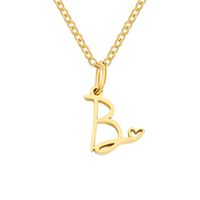 Simple Style Letter Stainless Steel Titanium Steel Plating Pendant Necklace sku image 71