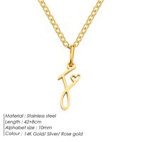 Simple Style Letter Stainless Steel Titanium Steel Plating Pendant Necklace sku image 73