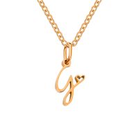 Simple Style Letter Stainless Steel Titanium Steel Plating Pendant Necklace sku image 37