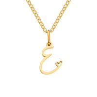 Simple Style Letter Stainless Steel Titanium Steel Plating Pendant Necklace sku image 59