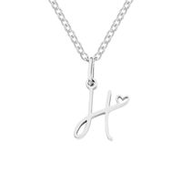Simple Style Letter Stainless Steel Titanium Steel Plating Pendant Necklace sku image 16