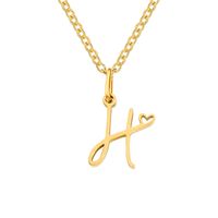 Simple Style Letter Stainless Steel Titanium Steel Plating Pendant Necklace sku image 75