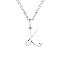 Simple Style Letter Stainless Steel Titanium Steel Plating Pendant Necklace sku image 18