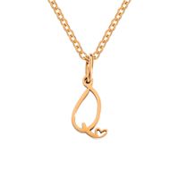Simple Style Letter Stainless Steel Titanium Steel Plating Pendant Necklace sku image 47