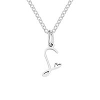Simple Style Letter Stainless Steel Titanium Steel Plating Pendant Necklace sku image 19