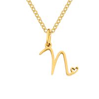 Simple Style Letter Stainless Steel Titanium Steel Plating Pendant Necklace sku image 76