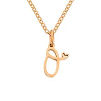 Simple Style Letter Stainless Steel Titanium Steel Plating Pendant Necklace sku image 40