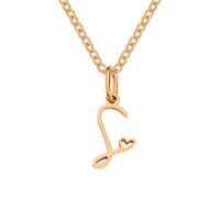 Simple Style Letter Stainless Steel Titanium Steel Plating Pendant Necklace sku image 49