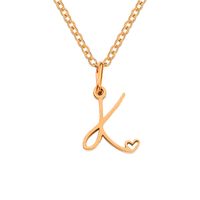 Simple Style Letter Stainless Steel Titanium Steel Plating Pendant Necklace sku image 41