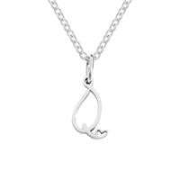 Simple Style Letter Stainless Steel Titanium Steel Plating Pendant Necklace sku image 8