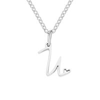 Simple Style Letter Stainless Steel Titanium Steel Plating Pendant Necklace sku image 9