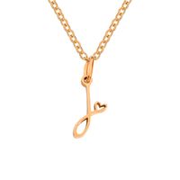 Simple Style Letter Stainless Steel Titanium Steel Plating Pendant Necklace sku image 35