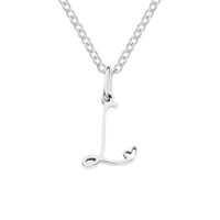 Simple Style Letter Stainless Steel Titanium Steel Plating Pendant Necklace sku image 21
