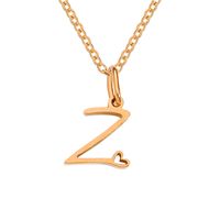 Simple Style Letter Stainless Steel Titanium Steel Plating Pendant Necklace sku image 56