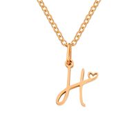 Simple Style Letter Stainless Steel Titanium Steel Plating Pendant Necklace sku image 38