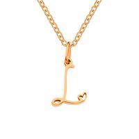Simple Style Letter Stainless Steel Titanium Steel Plating Pendant Necklace sku image 42