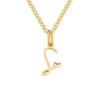 Simple Style Letter Stainless Steel Titanium Steel Plating Pendant Necklace sku image 62