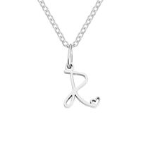 Simple Style Letter Stainless Steel Titanium Steel Plating Pendant Necklace sku image 22