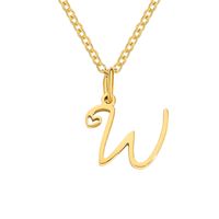 Simple Style Letter Stainless Steel Titanium Steel Plating Pendant Necklace sku image 63