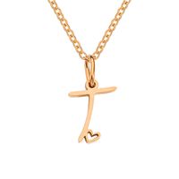 Simple Style Letter Stainless Steel Titanium Steel Plating Pendant Necklace sku image 45