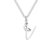 Simple Style Letter Stainless Steel Titanium Steel Plating Pendant Necklace sku image 10