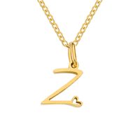 Simple Style Letter Stainless Steel Titanium Steel Plating Pendant Necklace sku image 68