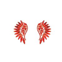 1 Pair Sweet Wings Inlay Alloy Artificial Gemstones Ear Studs sku image 2
