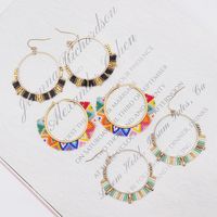 New  Hot Selling Boho Colorful Geometric Miyuki Earrings Wholesale Big Circle Women's Earrings main image 4