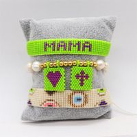 New Europe And America Cross Border Love Miyuki Bracelet Set Rainbow Devil Eye Mama Letter Bracelet Suit For Women main image 5