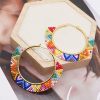 New  Hot Selling Boho Colorful Geometric Miyuki Earrings Wholesale Big Circle Women's Earrings sku image 2