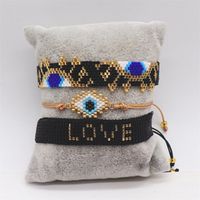 New Europe And America Cross Border Love Miyuki Bracelet Set Rainbow Devil Eye Mama Letter Bracelet Suit For Women sku image 1