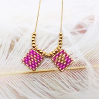 Sweet Heart Shape Alloy Glass Plating Women's Pendant Necklace sku image 1