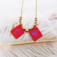 Sweet Heart Shape Alloy Glass Plating Women's Pendant Necklace sku image 9