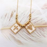 Sweet Heart Shape Alloy Glass Plating Women's Pendant Necklace sku image 2