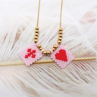 Sweet Heart Shape Alloy Glass Plating Women's Pendant Necklace sku image 7