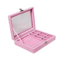 Simple Style Solid Color Pu Leather Jewelry Boxes main image 4